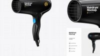 1913+ Glossy Hairdryer PSD Mockup Half Side View Download Free Premium Design PSD