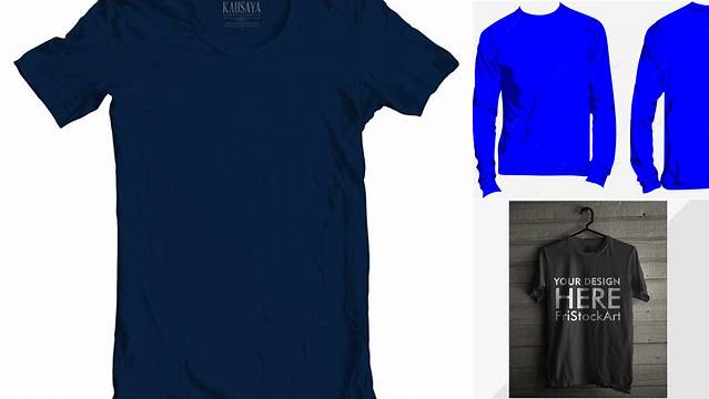 1913+ Mock Up Kaos Biru Download Free PSD