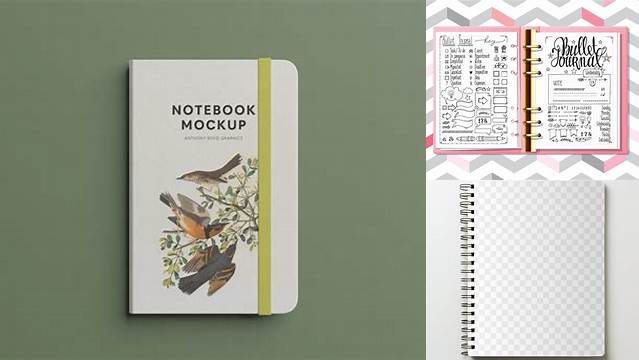 1915+ Bullet Journal Mockup Easy-to-Use PSD Template