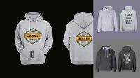 1916+ Men’s Hooded Sweatshirt PSD Mockup Front View Free Design Resource