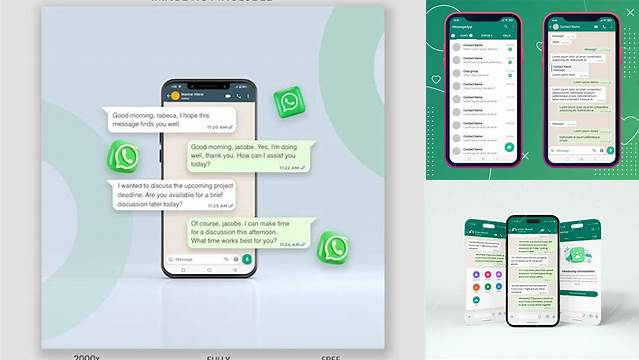 1916+ Whatsapp Chat Mockup Psd Free Customizable Design Files