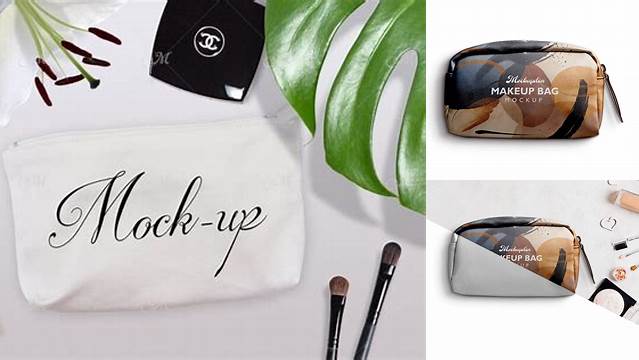 1917+ Textured Cosmetic Bag PSD Mockup Editable Graphic Free PSD