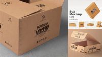 1920+ Cardboard Display Box PSD Mockup Premium Free Graphic Resource