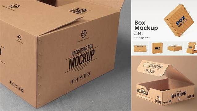 1920+ Cardboard Display Box PSD Mockup Premium Free Graphic Resource