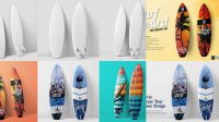 1921+ Matte Surfboard PSD Mockup Front View High-Quality PSD Files