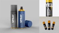 1922+ Closed Glossy Spray Can PSD Mockup Elegant and Versatile PSD Resource