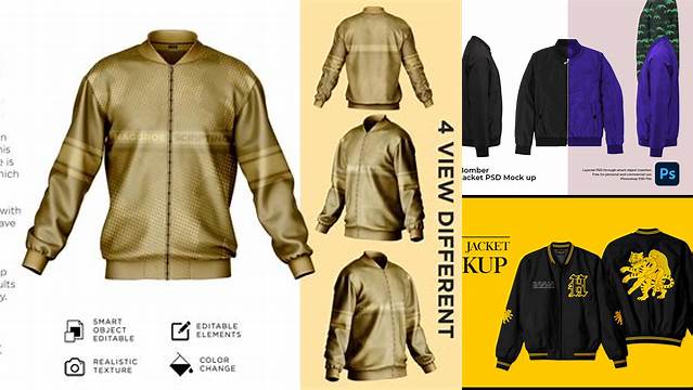 1924+ Mock Up Bomber Jacket Free PSD for Creatives