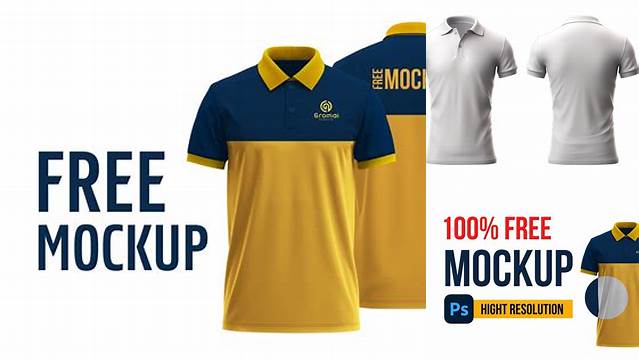 1927+ Polo T-shirt Mockup Front And Back Psd Free Hight Resolution