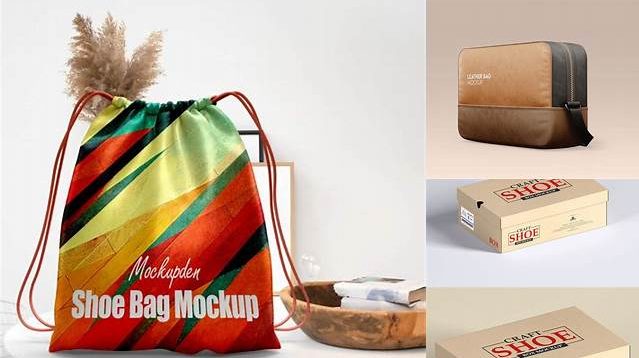 1928+ Shoe Bag PSD Mockup Unique and Creative Free PSD File