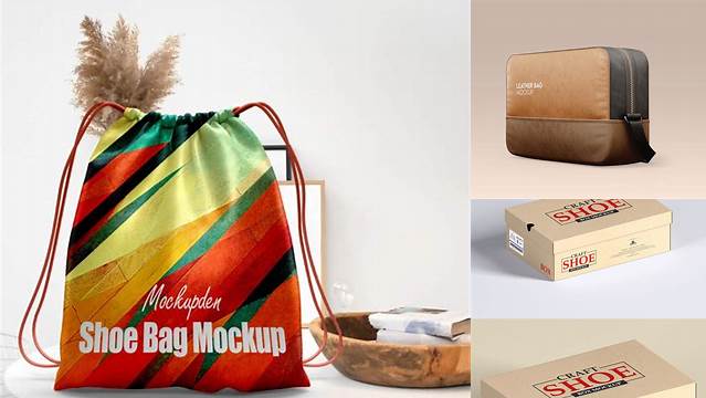 1928+ Shoe Bag PSD Mockup Unique and Creative Free PSD File