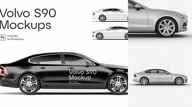 1928+ Volvo S90 PSD Mockup Side View Unique and Editable PSD