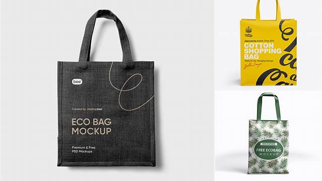 1930+ Medium Eco Bag PSD Mockup Premium Free Graphic Resource