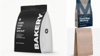 1936+ Matte Paper Snack Bag PSD Mockup Half Side View Elegant Free Template