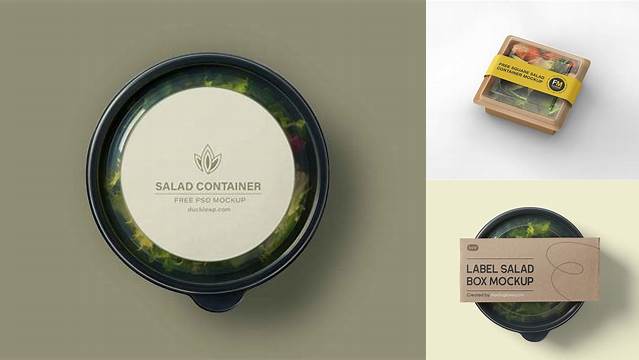 1938+ Salad Packaging Mockup Free Mockup PSD