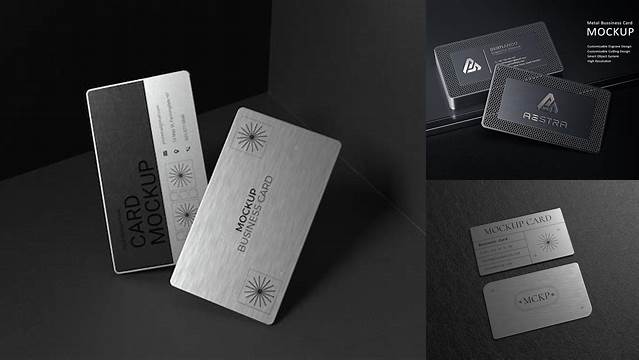 1941+ Metal Business Card Mockup Premium Quality Freebie