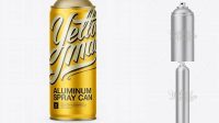 1943+ Aluminum Spray Can Without Cap PSD Mockup High-Quality Creative PSD