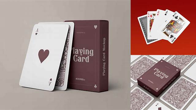 1944+ Five Playing Cards PSD Mockup Advanced Free Graphic Template