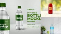 1946+ PET Bottle with Red Drink PSD Mockup Fully Customizable Photoshop Freebie