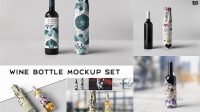 1948+ Wine Bottle in Glossy Paper Wrap PSD Mockup Editable Photoshop File