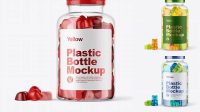 1950+ Gummies Bottle Mockup Free Mockup File Free Download