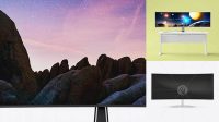 1952+ Glossy Ultrawide Monitor PSD Mockup Photoshop Resource Free