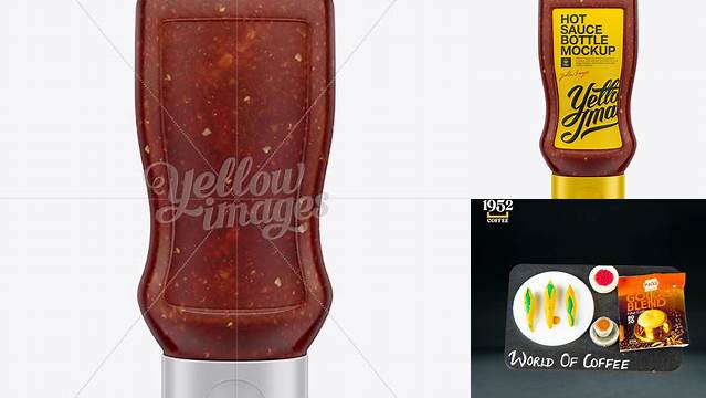 1952+ Tottle with Chilli & Tomato Sauce PSD Mockup Smart PNG Image