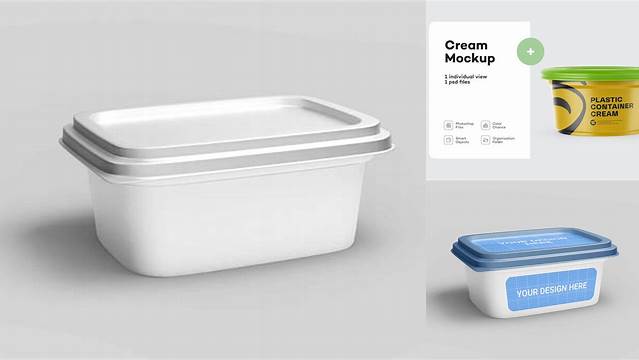 1961+ 200g Plastic Food Container PSD Mockup Fully Editable Photoshop PSD Free Download