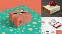 1963+ Gift Box PSD Mockup Top View High Resolution