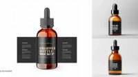 1967+ Amber Glass Cosmetic Bottle with Dropper PSD Mockup Creative PSD Resources