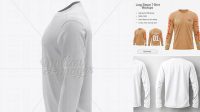 1968+ Mens Long Sleeve T-Shirt HQ PSD Mockup Side View Premium Freebie for Designers