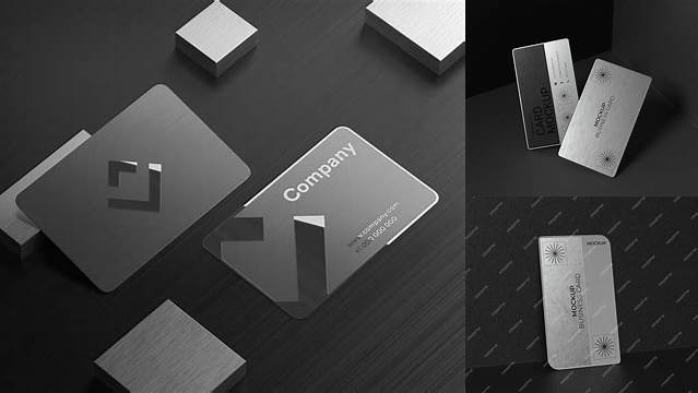 1971+ Metal Business Card Mockup Creative Design File