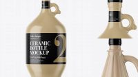 1978+ 3L Glossy Ceramic Bottle With Handle PSD Mockup Digital Resource Free Download