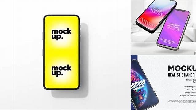 1980+ Mockup Handphone Smart Object PSD Template