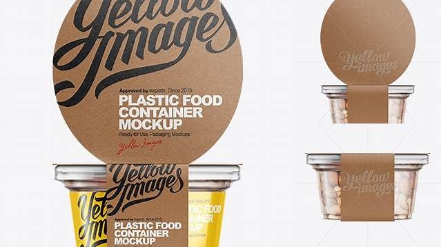 1983+ 200g Plastic Cup in Kraft Wrap with Mixed Nuts PSD Mockup Fully Editable Photoshop PSD Free Download