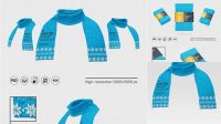 1983+ Knitted Scarf With Paper Label PSD Mockup High-Quality Editable PSD