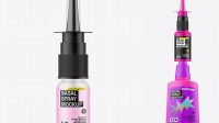 1986+ Matte Plastic Nasal Spray PSD Mockup High-End Creative PSD Template