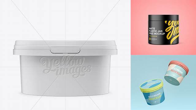 1986+ Matte Plastic Tub PSD Mockup Easy-to-Edit Photoshop Freebie