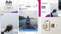 1987+ Instagram Ads Mockup Exclusive Free PSD Mockups