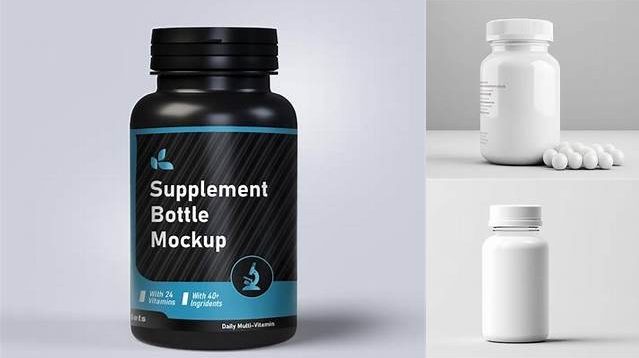 1988+ Opened Glossy Bottle with Pills PSD Mockup Creative Layered Mockup Freebie