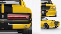 1989+ 1967 Shelby Mustang GT500 PSD Mockup Back View Digital Photoshop Free Mockup