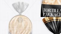 1989+ Bag with Tortillas PSD Mockup Front View Customizable Design Files