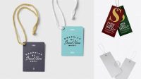 1994+ Two Paper Labels With Rope PSD Mockup Free Design Resource