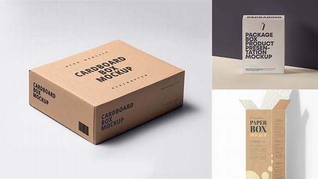 200+ Cardboard Case PSD Mockup Front View Custom Graphic Mockup File