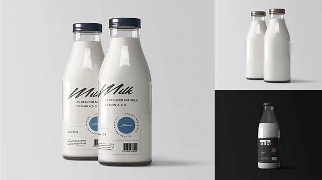 200+ Milk Bottle PSD Mockup Smart PNG Image