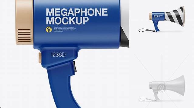 2000+ Matte Megaphone PSD Mockup Free Design Resource