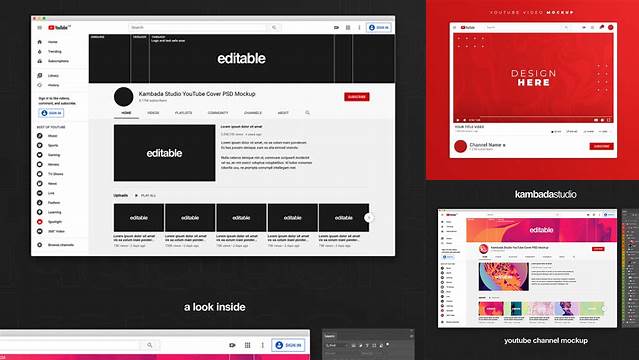 2001+ Youtube Mockup Psd PSD Free Download