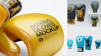 2003+ Two Boxing Gloves PSD Mockup Mockup PSD Free Download