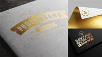 2004+ Gold Foil Mockup Modern PSD Templates