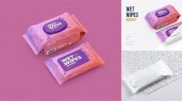 2004+ Wet Wipes Mockup Smart Object PSD Template