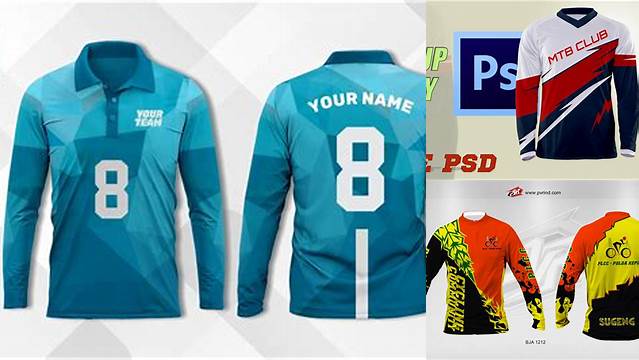 2006+ Template Jersey Lengan Panjang Best Free Mockup PSD